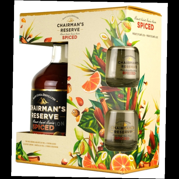 Ром Шерманс Резерв Спайсд в п/к с 2 бокалами