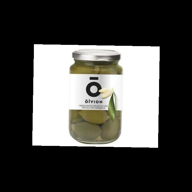 ОЛВИОН Оливки зеленые с миндалем в рассоле.